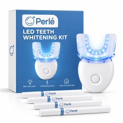 Kit de blanqueamiento dental Perlé con luz LED y 4 bolígrafos de gel